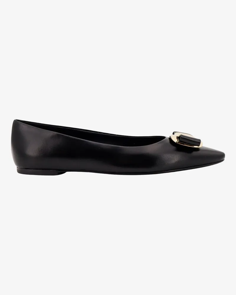 Ferragamo Leather ballerinas with iconic vara bow -  - gender_Woman Black