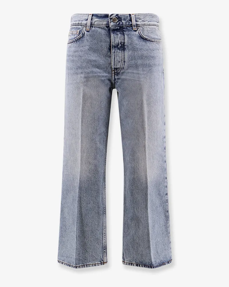 Totême Cotton jeans with flared bottom -  - gender_Woman Blue