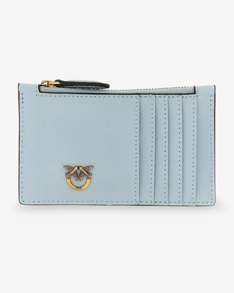 Pinko Airone leather card holder -  - gender_Woman Blue