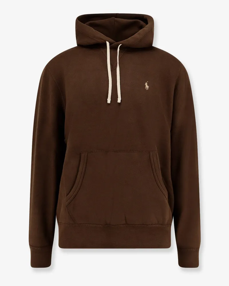 Ralph Lauren Cotton blend sweatshirt with iconic embroidery -  - gender_Man Brown