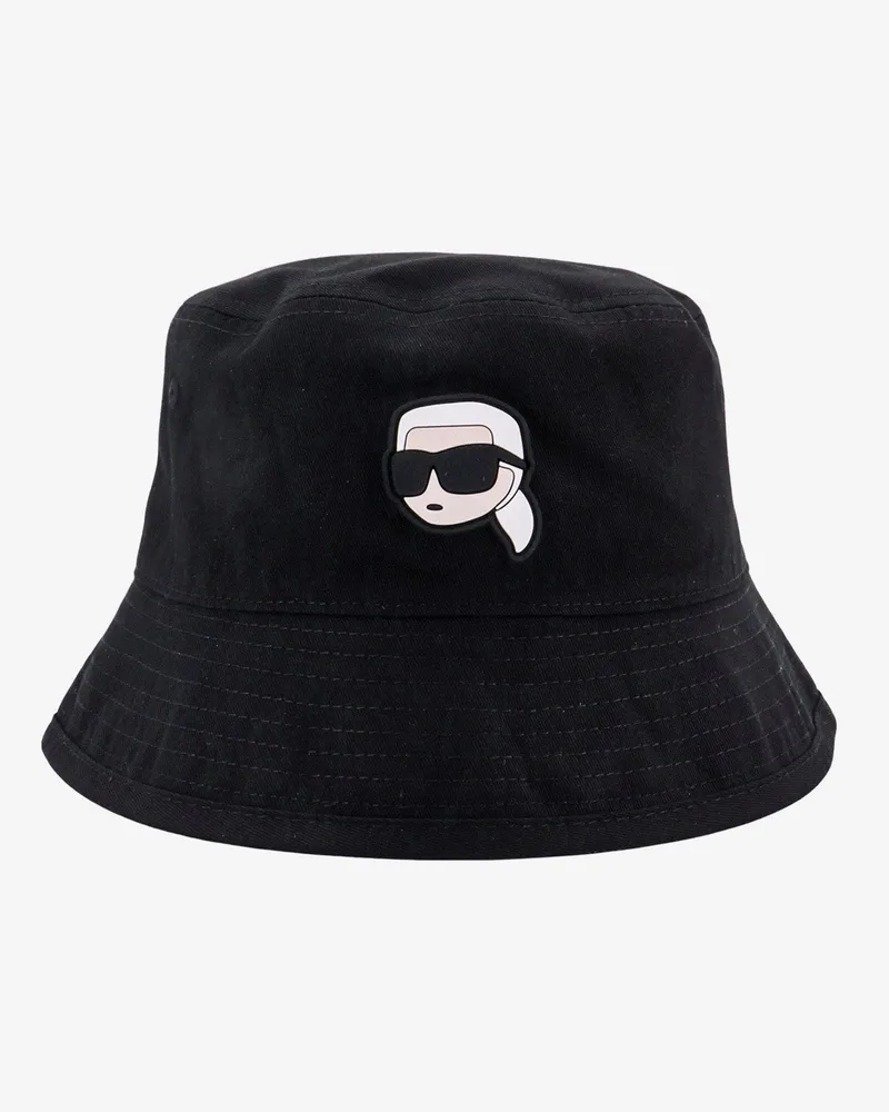 Karl Lagerfeld Cotton bucket hat with iconic patch -  - gender_Woman Black