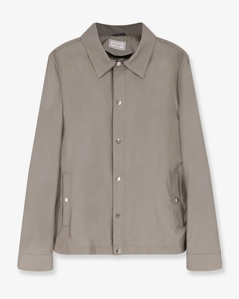 Brunello Cucinelli Silk blend shirt -  - gender_Man Grey