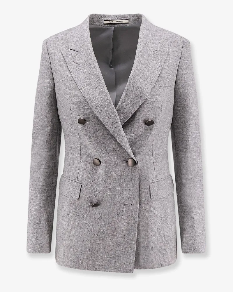Tagliatore Parigi virgin wool and cashmere blazer -  - gender_Woman Grey