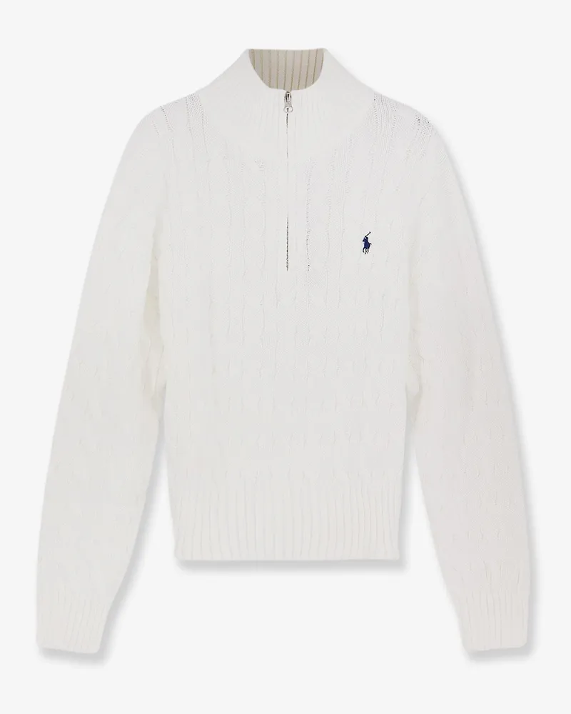 Ralph Lauren Cotton sweater with embroidered logo -  - gender_Woman White