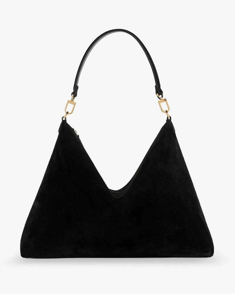 Totême Medium Bevel Suede Shoulder Bag -  - gender_Woman Black
