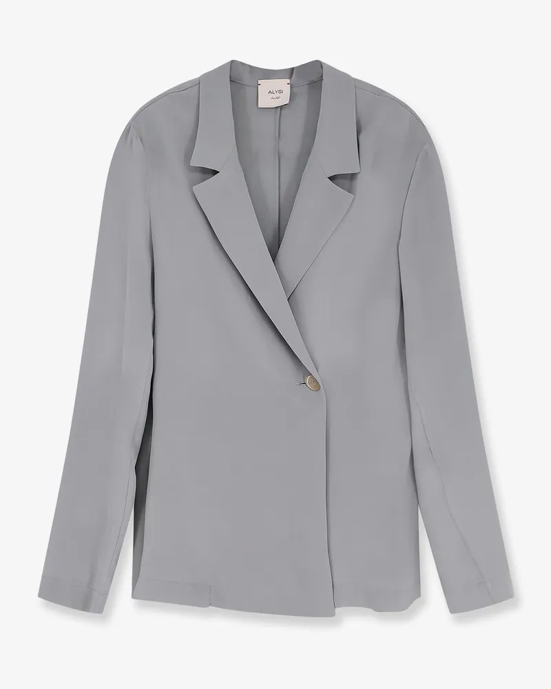 ALYSI Loose silk blazer -  - gender_Woman Blue