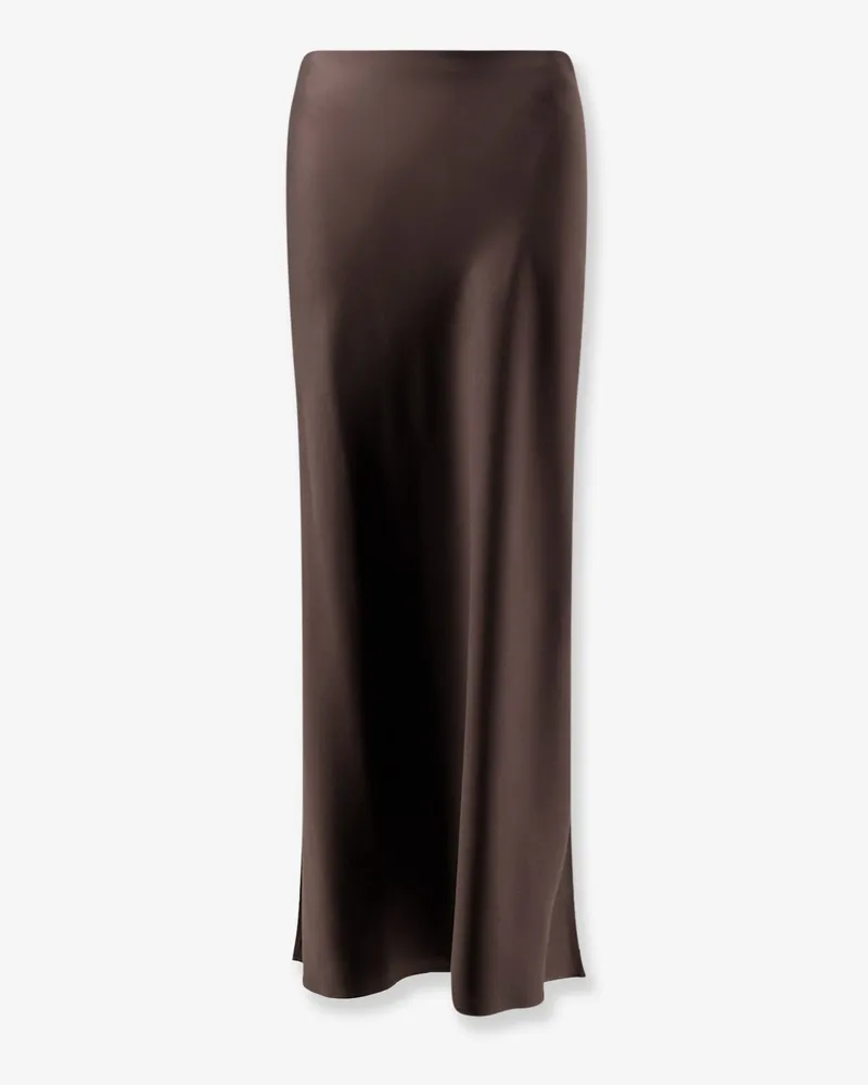 Brunello Cucinelli Satin long skirt -  - gender_Woman Brown