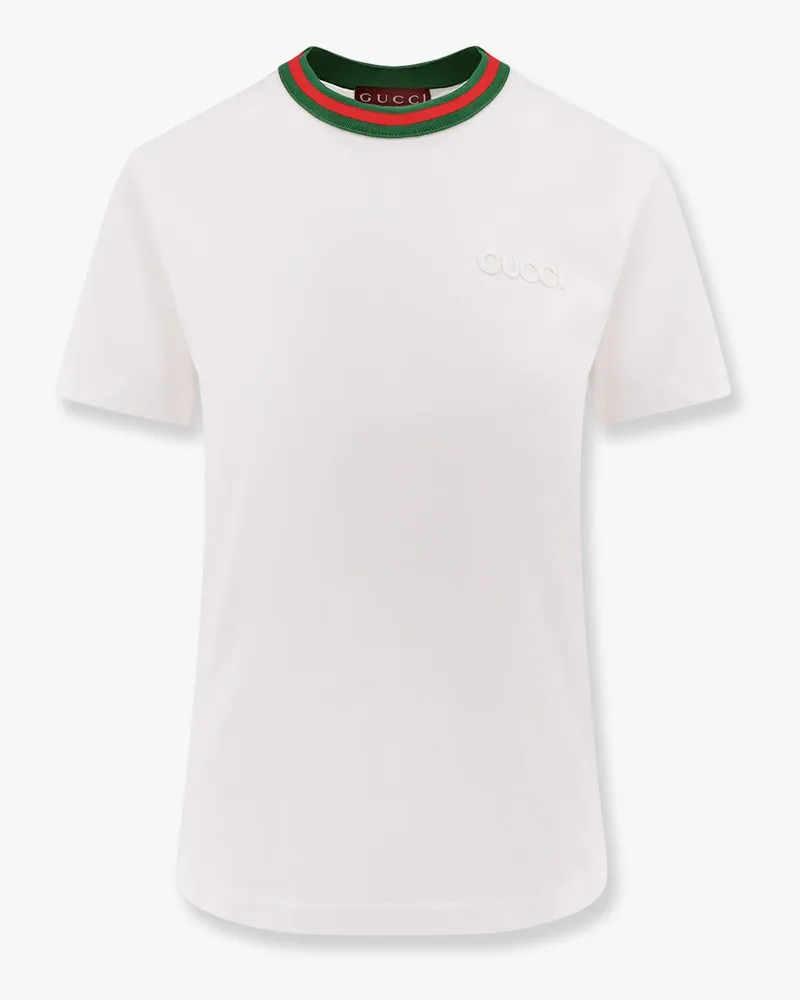 Gucci Cotton t-shirt with  embossed logo - GUCCI - gender_Woman 
