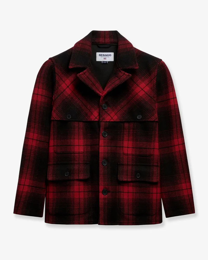 Sebago Ranger Check Wool Blend Jacket/Shirt -  - gender_Man Red