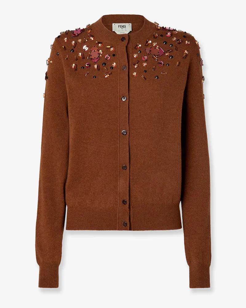 Fendi Wool and cashmere cardigan -  - gender_Woman Brown