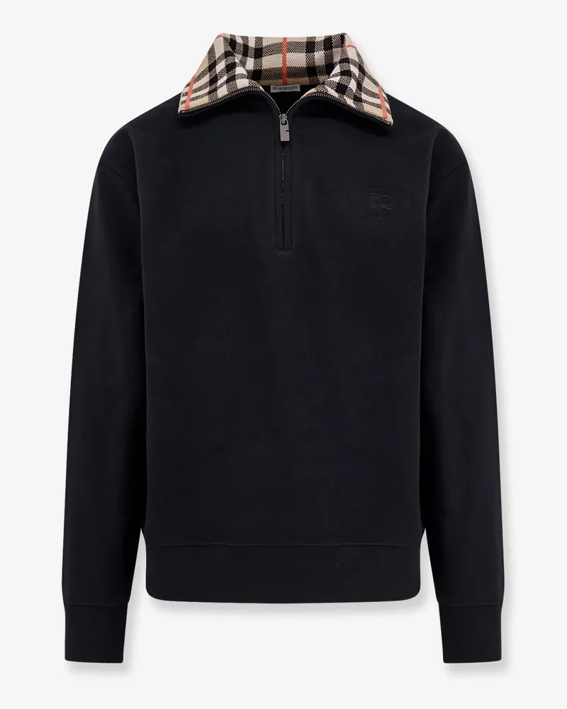 Burberry Traditional Check half-zip sweater -  - gender_Man Black
