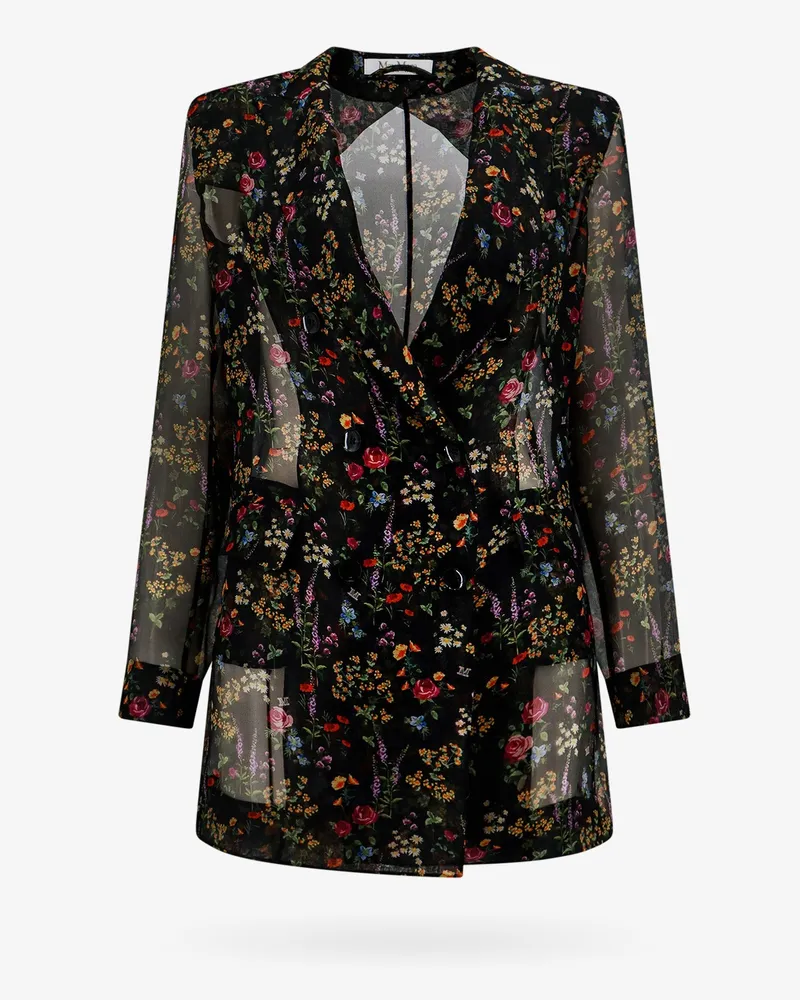 Max Mara Silk blazer with floral print -  - gender_Woman Black