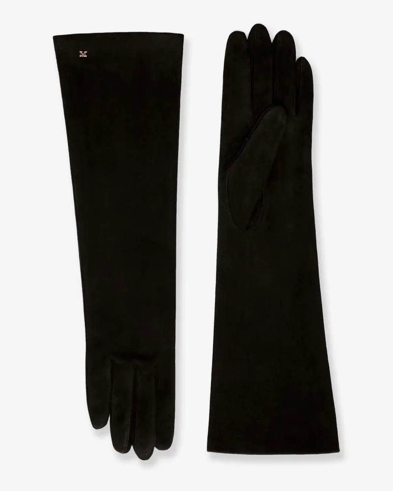 Max Mara Afide long suede gloves -  - gender_Woman Black