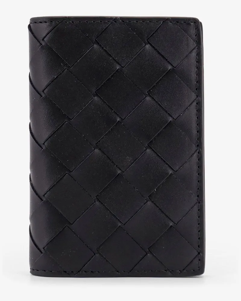 Bottega Veneta Leather card holder with Intrecciato pattern -  - gender_Man Black