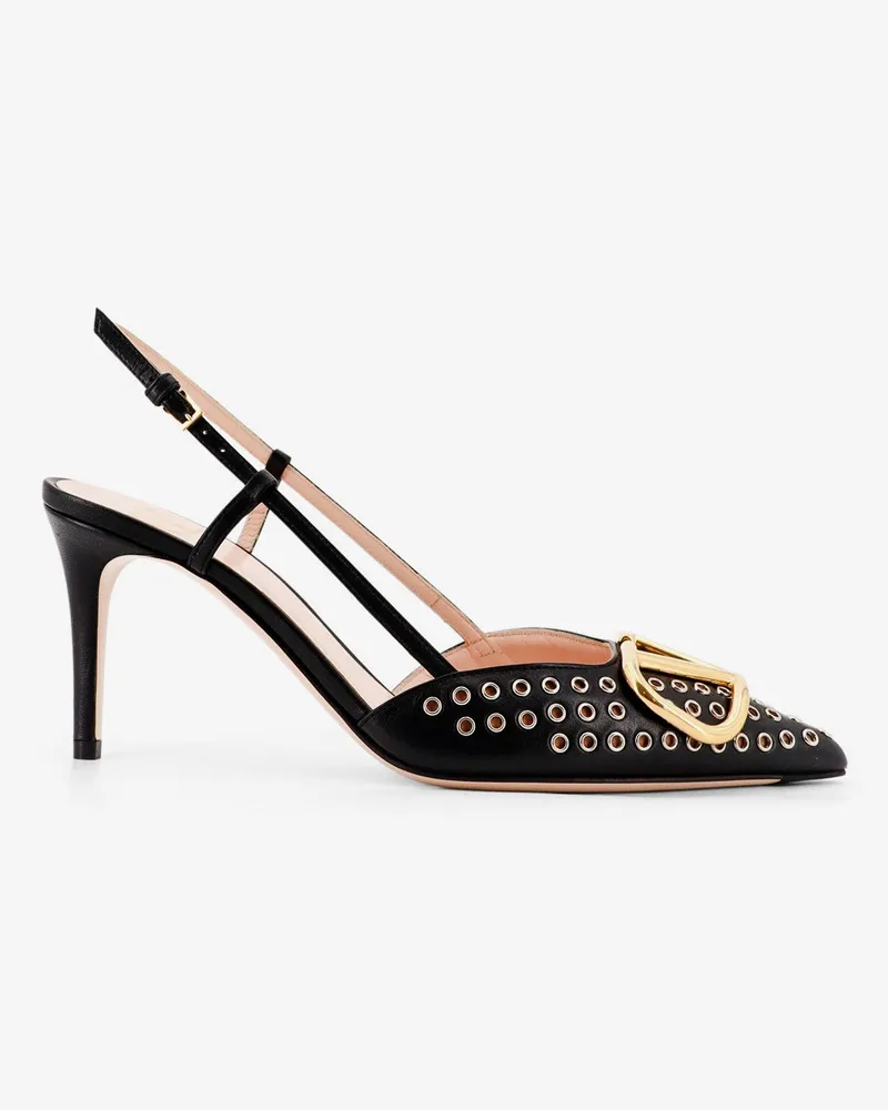 Valentino Garavani leather slingback décolleté - VALENTINO GARAVANI - gender_Woman Black