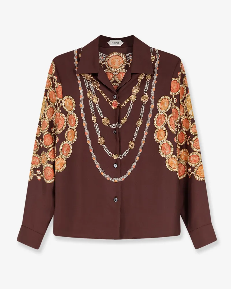 Versace Informal silk shirt -  - gender_Woman Brown