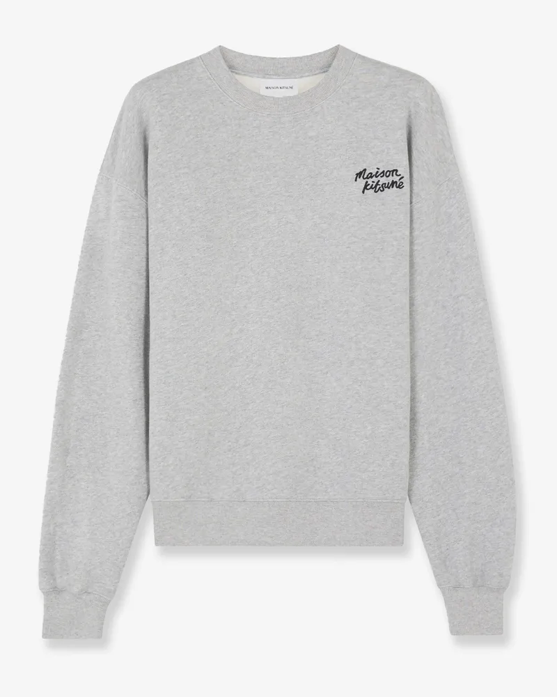 Kitsuné Cotton sweatshirt with lettering logo -  - gender_Woman Grey