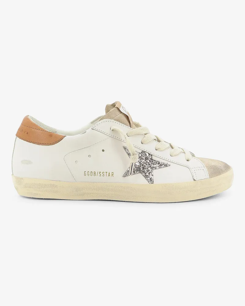 Golden Goose Super-star leather sneakers with iconic side logo -  - gender_Woman White