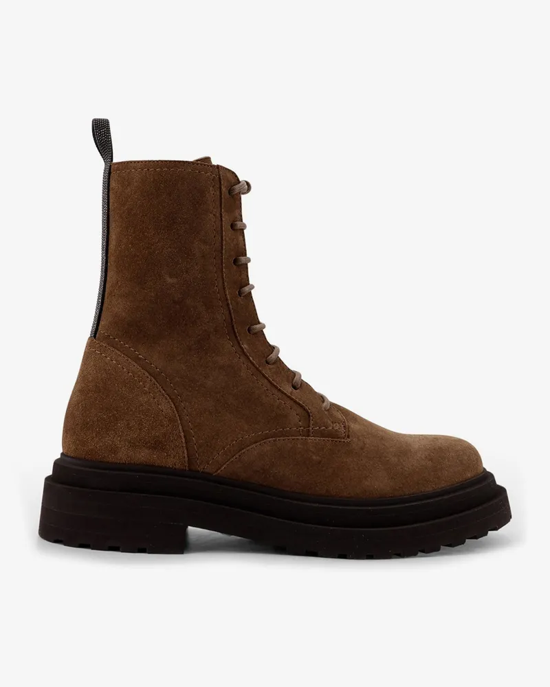 Brunello Cucinelli Suede ankle boots -  - gender_Woman Brown
