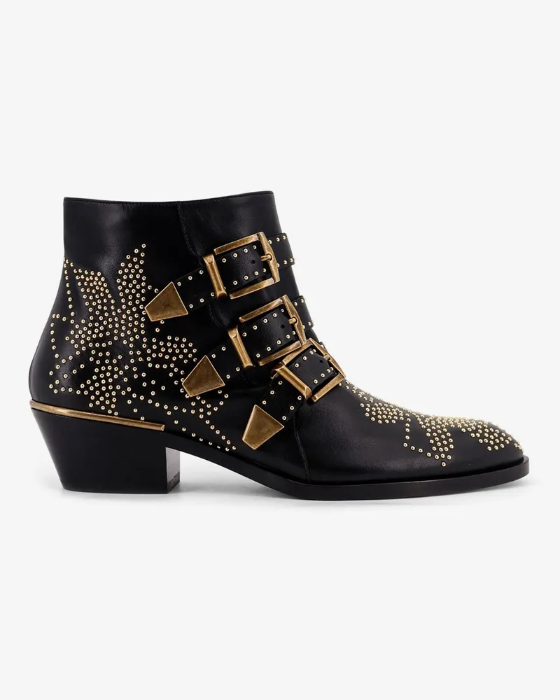 Chloé Leather Susan boots with metal details -  - gender_Woman Black