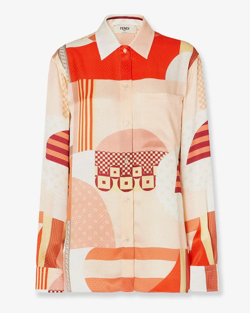 Fendi Patchwork silk shirt -  - gender_Woman Multicolor
