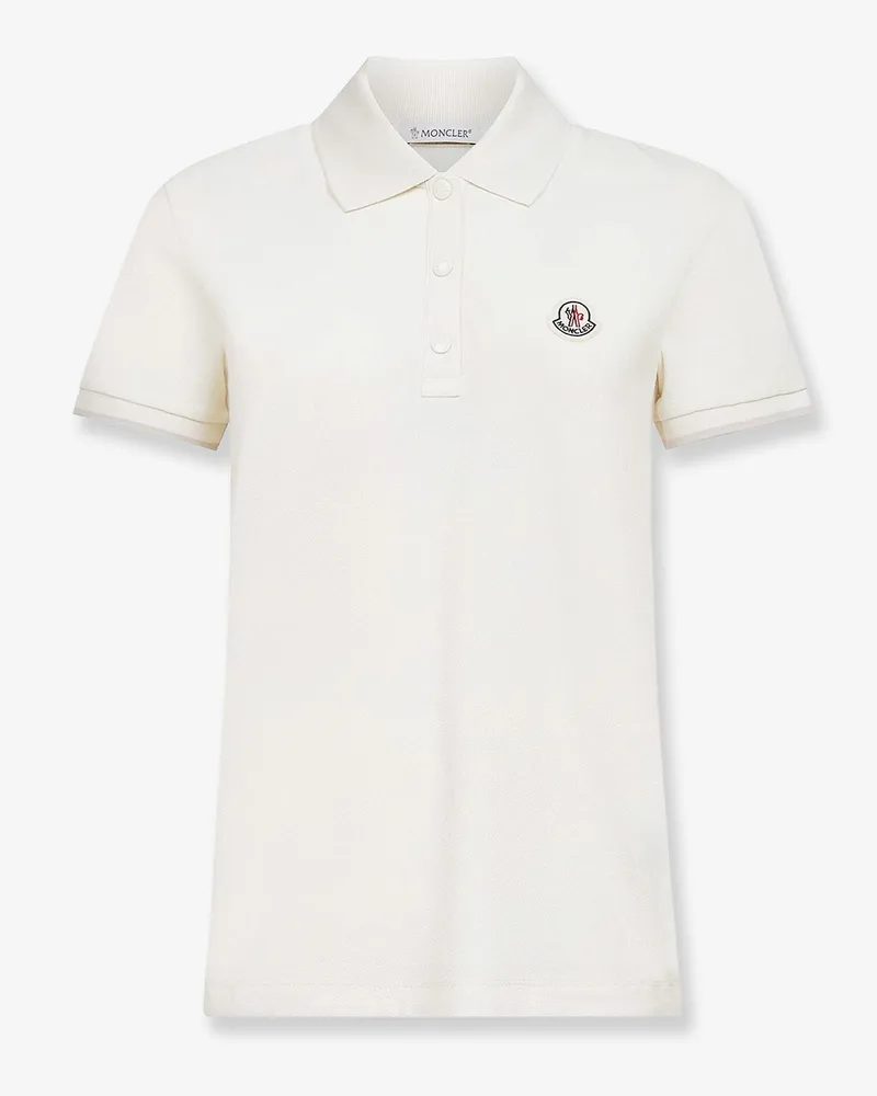 Moncler Cotton Polo Shirt -  - gender_Woman White
