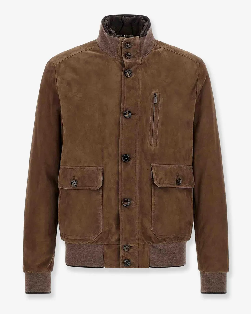 MOORER Adelsio-UR suede jacket -  - gender_Man Brown