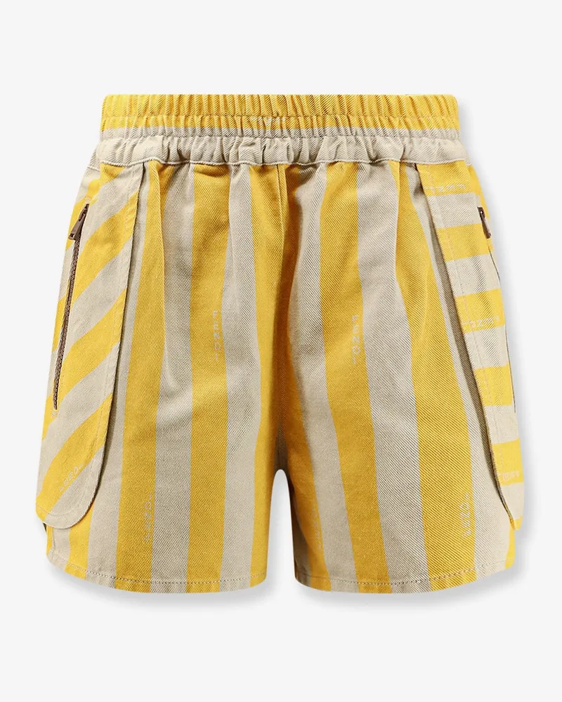 Fendi Cotton and linen shorts -  - gender_Woman Yellow