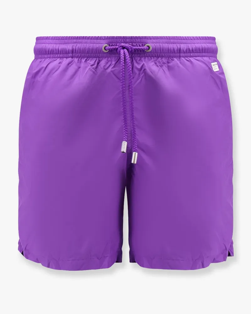 MC2 Saint Barth Lighting Pantone nylon swim trunks with logo patch -  - gender_Man Purple