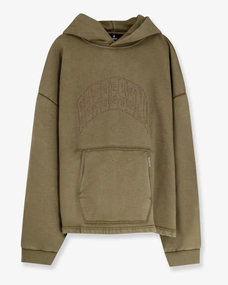 REPRESENT Embellished Hoodie cotton sweatshirt - REPRESENT - gender_Man Green