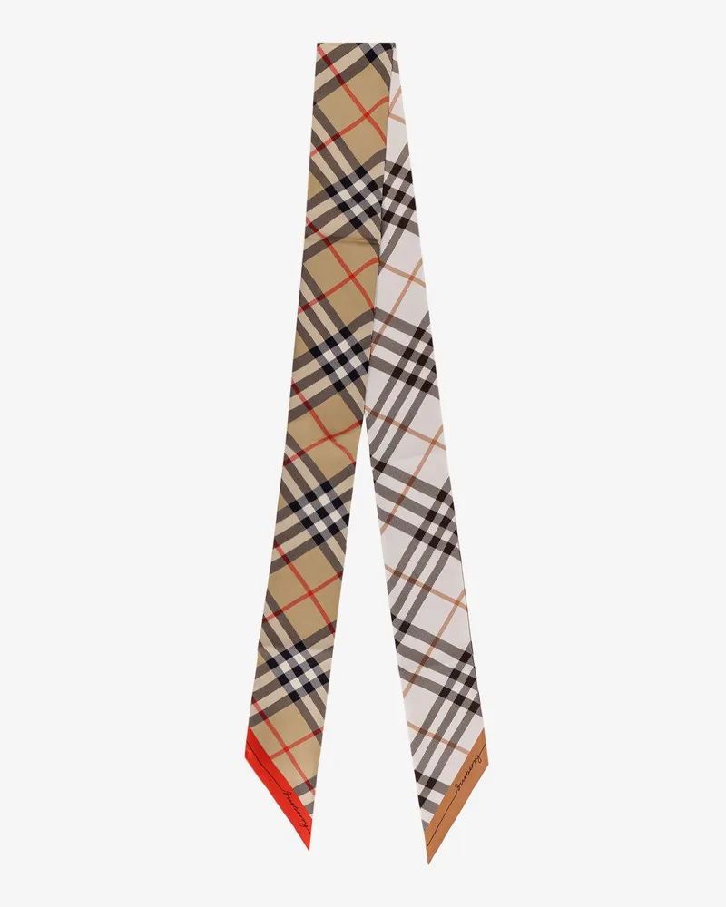 Burberry Silk bandeau with Check print -  - gender_Woman Beige