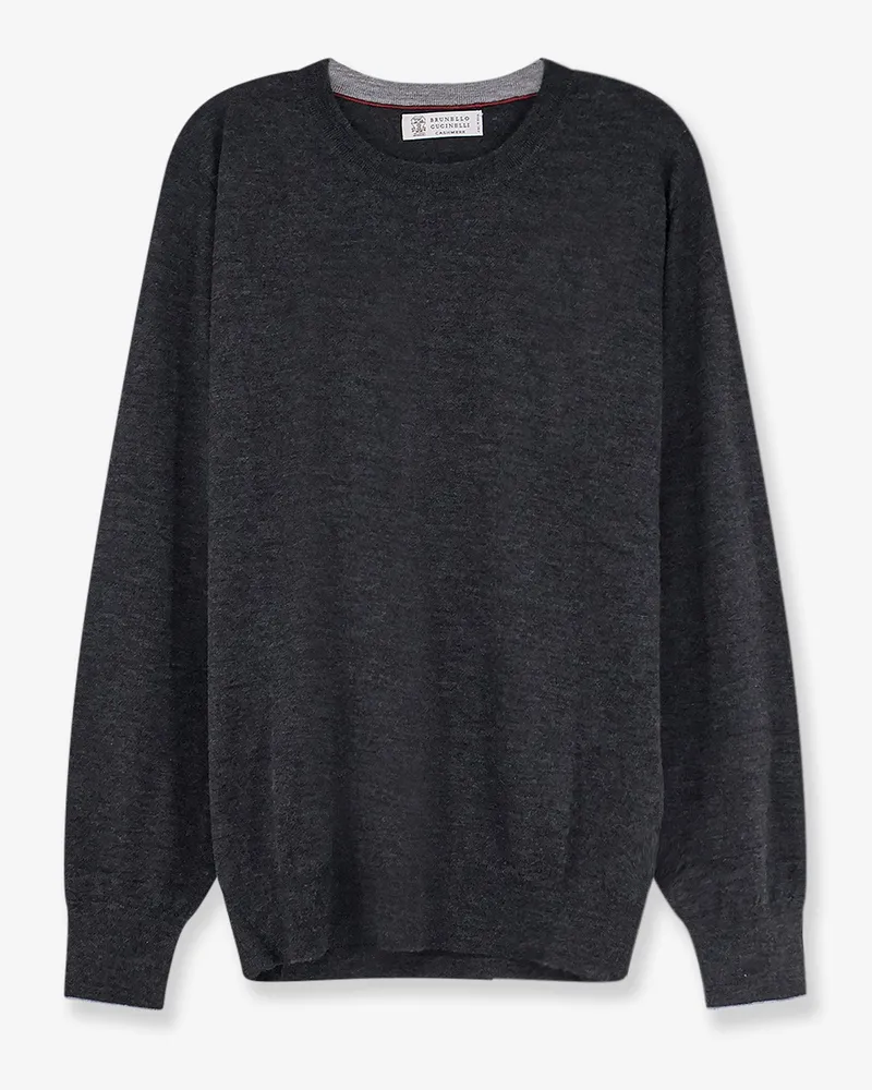 Brunello Cucinelli Cashmere and silk sweater -  - gender_Man Grey