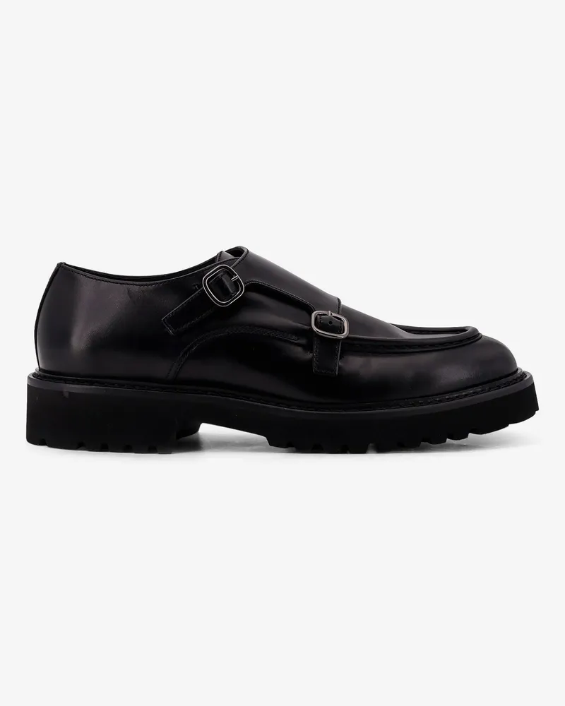 Doucal´s Leather double buckle loafers -  - gender_Man Black