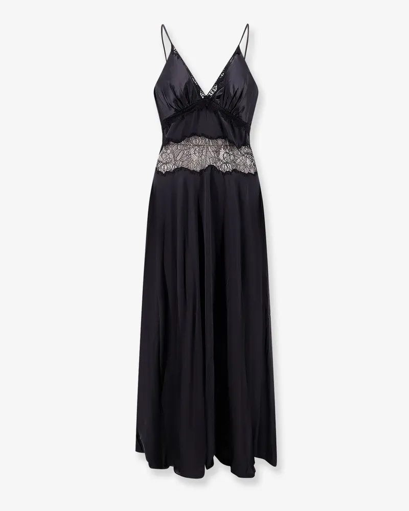 Mes Demoiselles Cecile viscose dress with lace inserts -  - gender_Woman Black