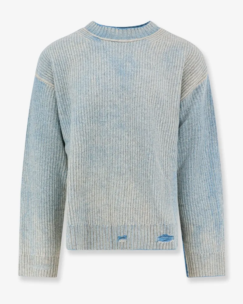 REPRESENT Reversible wool sweater with distressed effect -  - gender_Man Blue