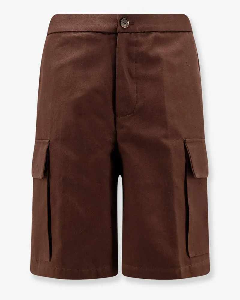 Hevò Cotton bermuda shorts -  - gender_Man Brown