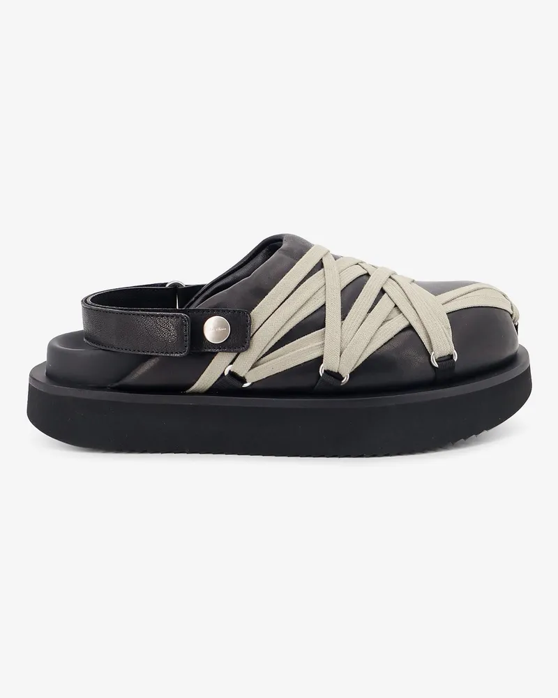 Rick Owens Padded Megalace Platform leather sandals -  - gender_Woman Black