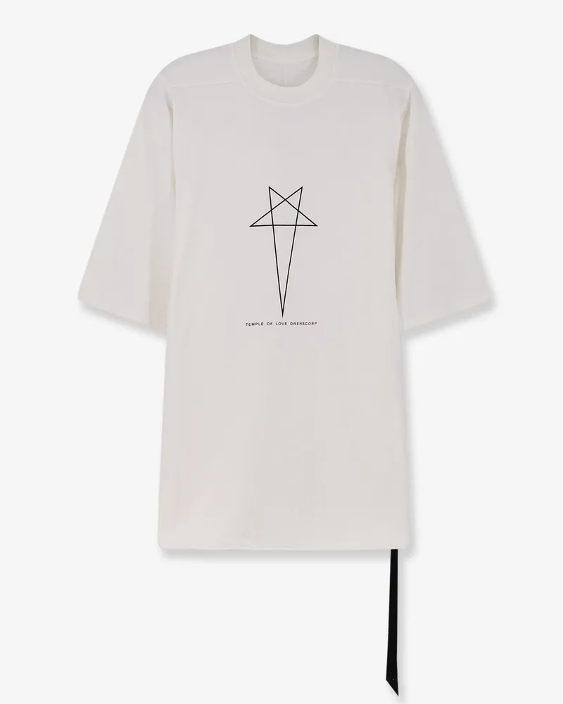 DRKSHDW by Rick Owens Cotton T-shirt with logo on the front -  - gender_Man White
