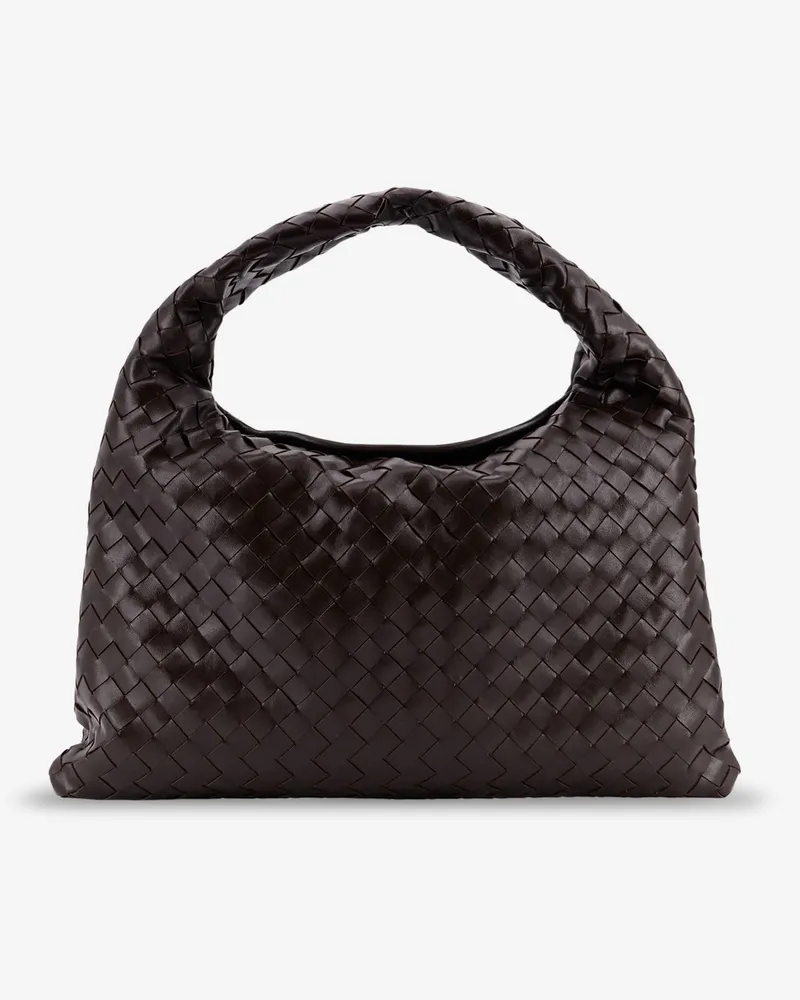 Bottega Veneta Hop leather shoulder bag with woven effect -  - gender_Woman Brown