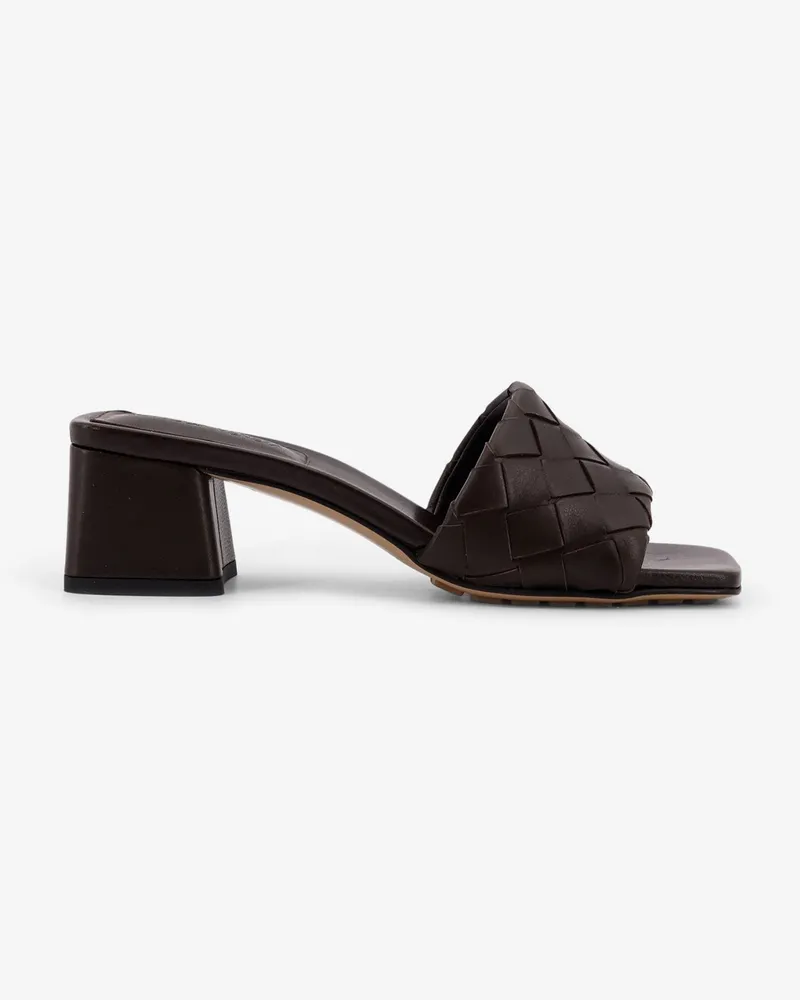 Bottega Veneta Leather heel sandals with Intrecciato motif -  - gender_Woman Brown
