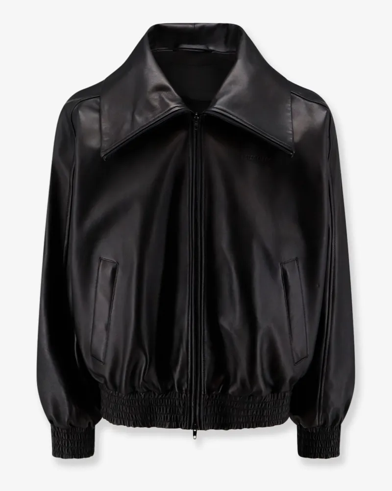 Balenciaga Leather jacket with Logo detail -  - gender_Man Brown