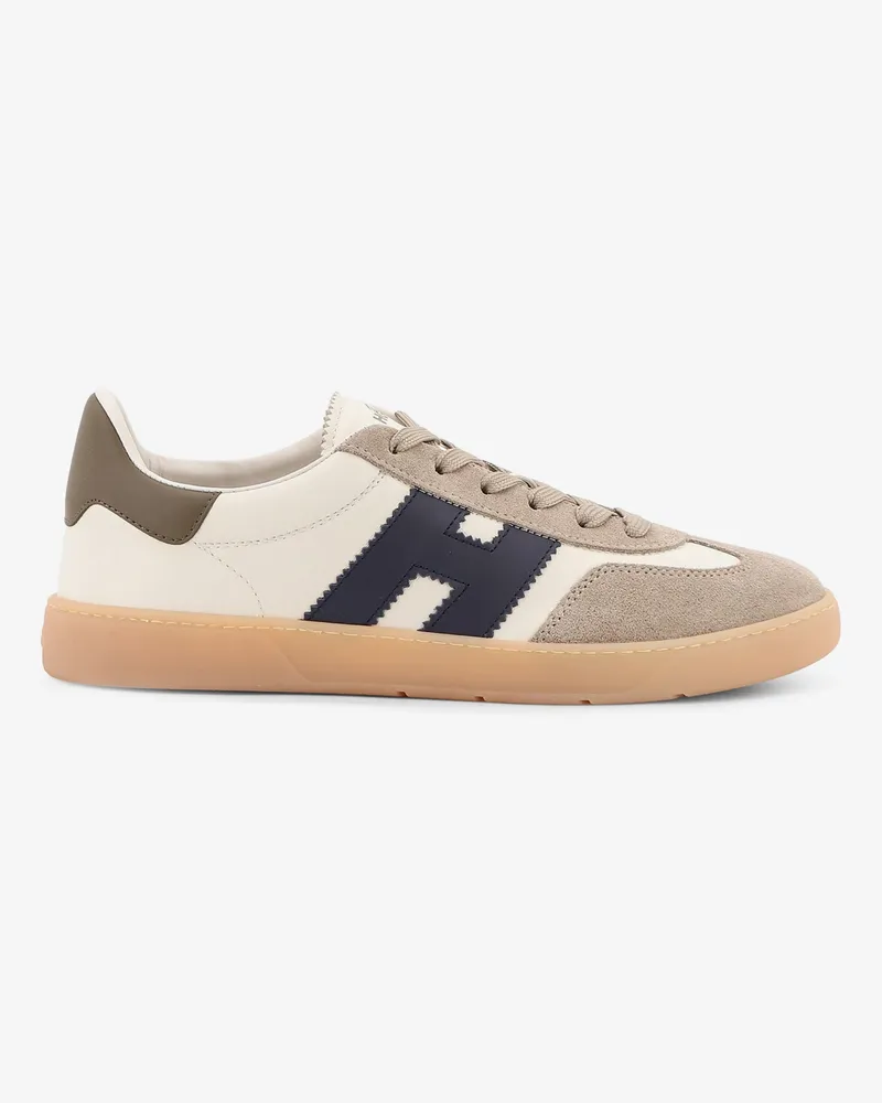 Hogan Leather and suede sneakers -  - gender_Man Beige