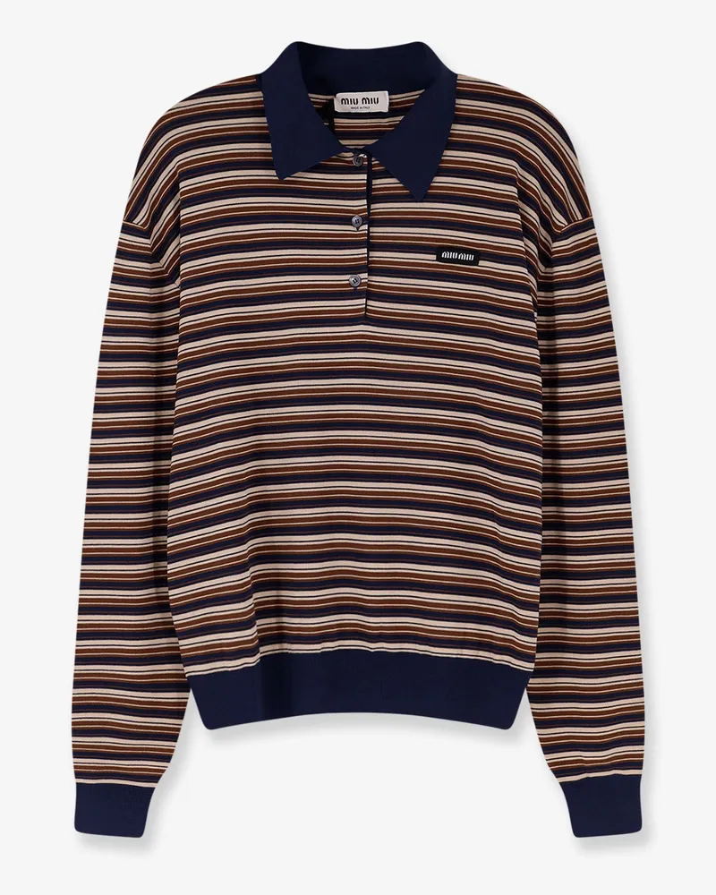 Miu Miu Virgin wool polo shirt -  - gender_Woman Multicolor
