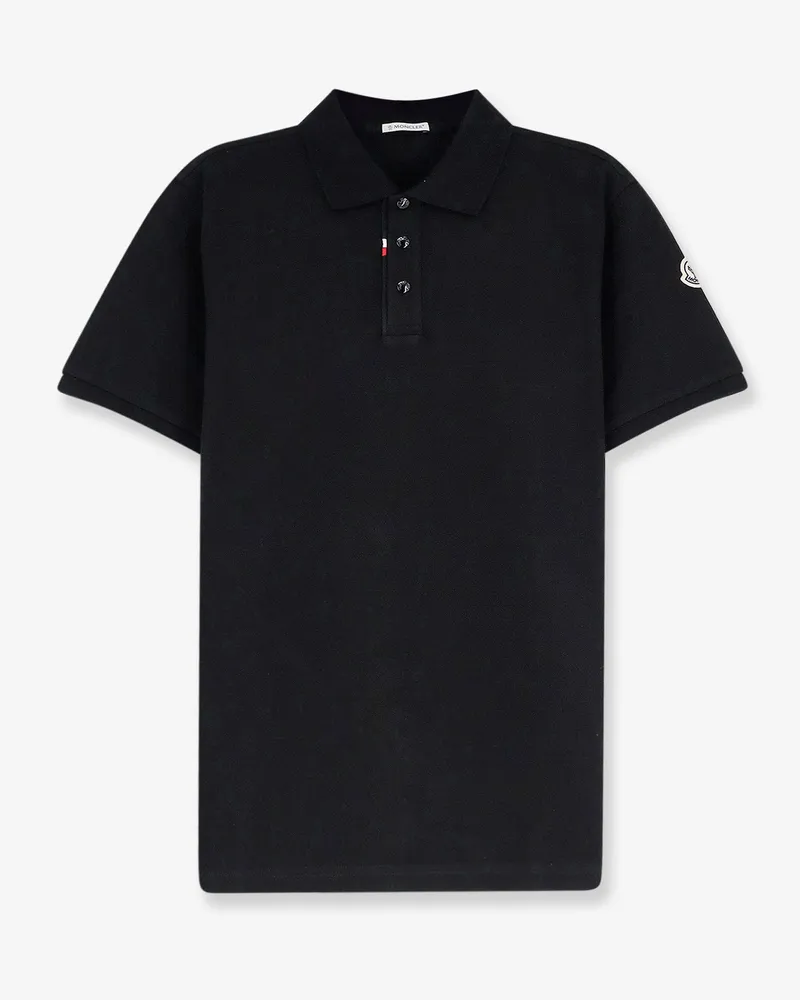 Moncler Cotton pique polo shirt -  - gender_Man Black