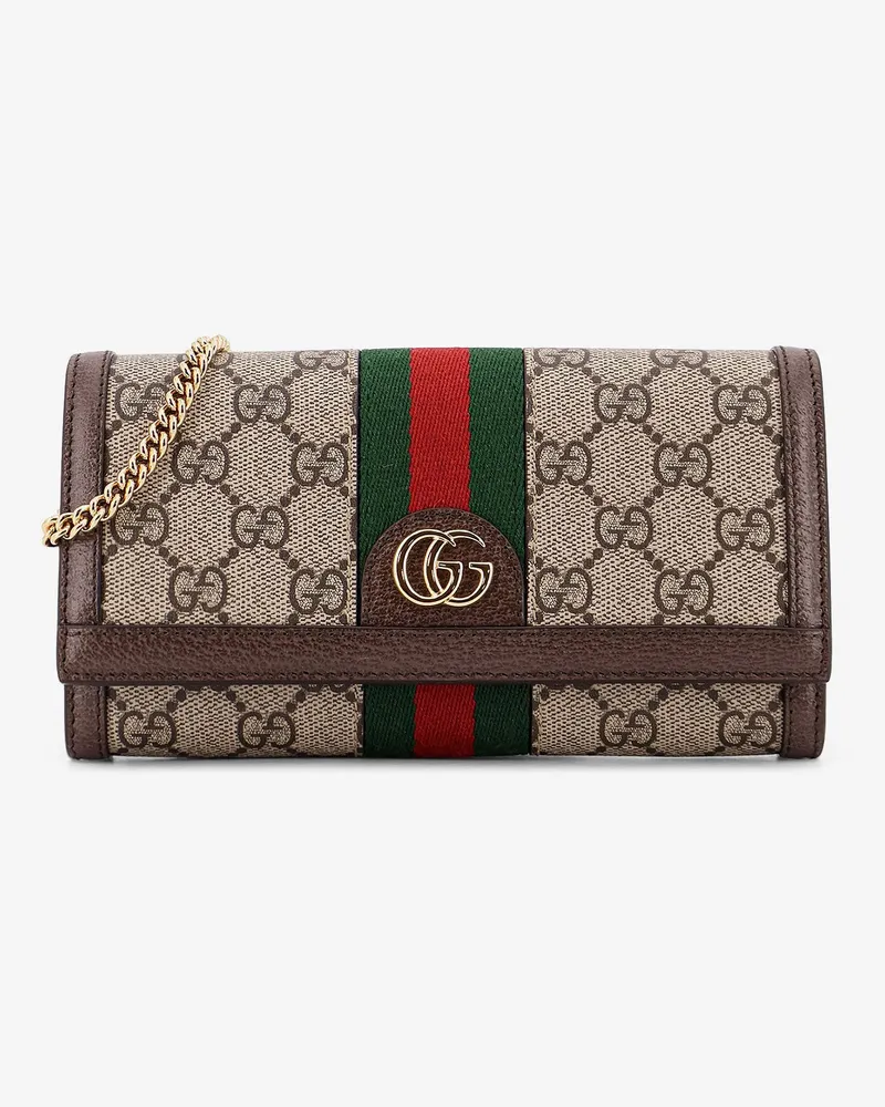 Gucci Ophidia GG Supreme Fabric and leather crossbody bag -  - gender_Woman Beige