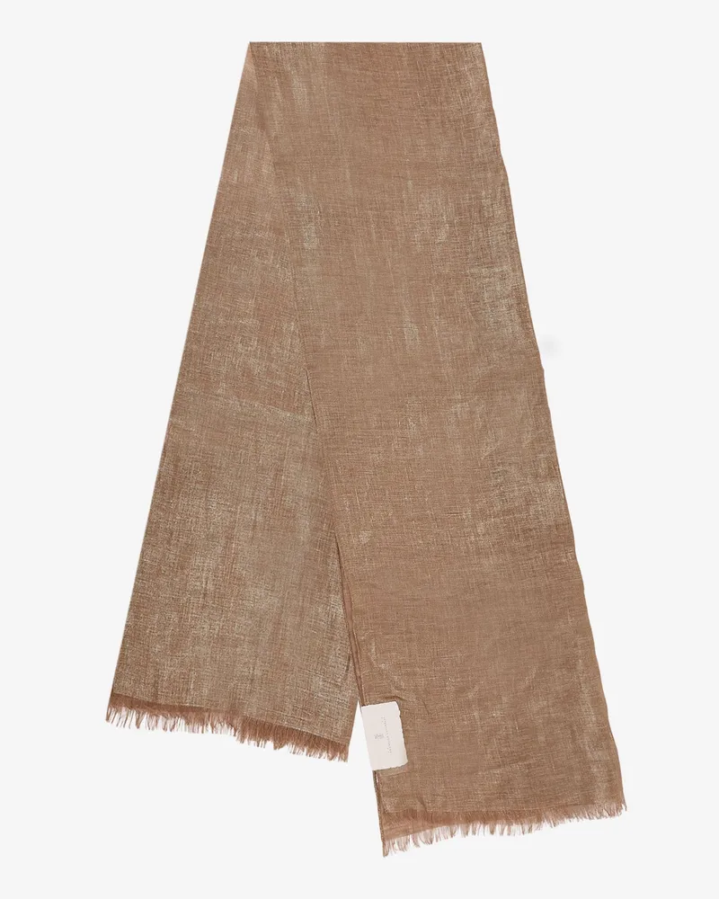 Brunello Cucinelli Lurex linen scarf -  - gender_Woman Gold