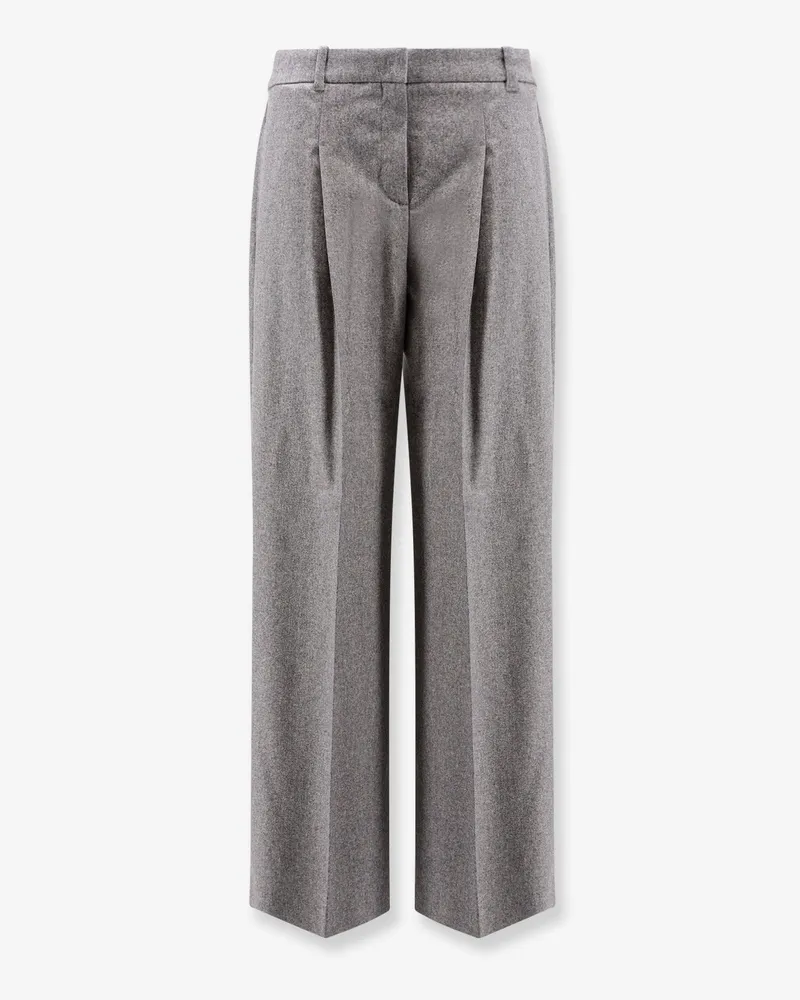 HUGO BOSS Melange wool blend trousers -  - gender_Woman Grey
