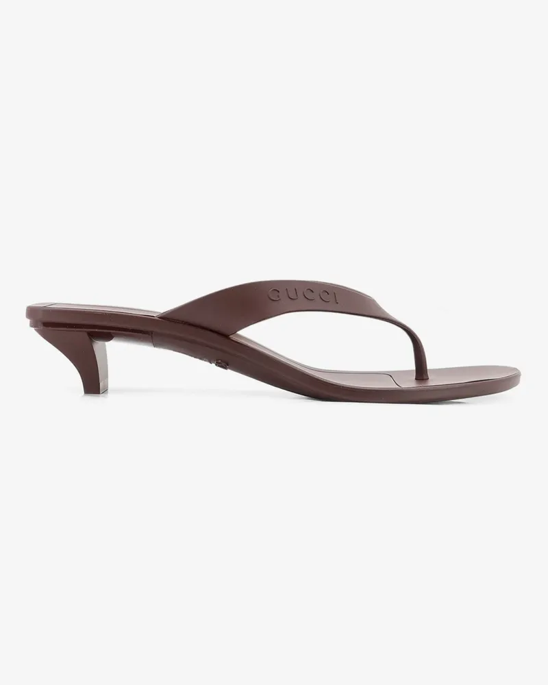 Gucci Vittoria rubber flip-flops sandals -  - gender_Woman Brown