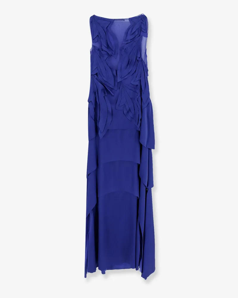 Alberta Ferretti Satin long dress -  - gender_Woman Blue
