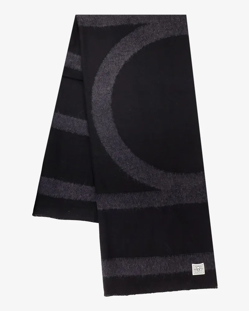 Totême Wool and alpaca scarf -  - gender_Woman Black